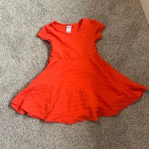 Sweet hear rose dark orange almost light red girls dress, size girls 5